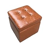 GRFIT Aufbewahrungshocker Haushalt Sofa Hocker Multifunktionale Organisation Box Leder Lagerung Hocker Schlafzimmer Wohnzimmer Fußhocker Fußhocker (Color : A)