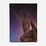 Sleeable 3D Griechische Statue Kuscheldecke Erwachsener 150x200 cm Leichte Winter Warme TV Decke Lila Wohndecke Flanell Decke Microfaser Fleecedecke Sofadecke Bettüberwurf