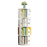 WHDNIOSS Rotierendes Bücherregal, Kinder-Bücherregal, einfache Installation, Bücherregal, weckt das Interesse der Kinder am Lesen. Montieren Sie die Buchstütze (Color : White, Size : 50.5 * 128cm)
