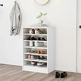 Chusui Schuhschrank, Shoe Cabinet, Schuhregal, Schuhe Schrank, Flurschrank, Schuschrankkommode, Weiß 60x35x92 cm Spanplatte