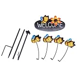 AIMEKE Windrad für den Außenbereich, Willkommene Gartenwindräder mit Tierdekoration - Garden Park Farm Backyard Patio Windmühle Cool Yard Spinners Art Decoration