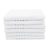 ZOLLNER 6er Set Gästetücher, 40x60 cm, 100% Baumwolle, 380g/qm, weiß