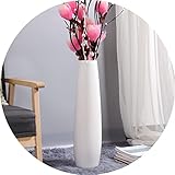 Weiße Keramik-Bodenvase, 71,1 cm hoch, Blumenhalter, dekorative große Vasen für Tischdekoration, Regal, Heimdekoration, Wohnzimmer, Zweige, himmelgetrocknete Blumenarrangement, einfache dekorative