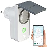 Luminea Home Control Zeitschaltuhr: WLAN-Outdoor-Steckdose, HomeKit-fähig, App, Sprachbefehl, Strommessung (Wlansteckdosen)