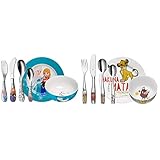 WMF Disney Frozen Kinder Geschirrset 6-teilig & Anna & König der Löwen Kinder Geschirrset 6-teilig, Kindergeschirr mit Kinderbesteck Edelstahl, ab 3 Jahre, Cromargan poliert, spülmaschinengeeignet