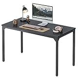 CubiCubi Schreibtisch, 80 x 50 x 75 cm Computertisch, Schreibtisch Klein PC-Tisch Stabil, schmaler Bürotisch, Arbeitszimmer, Homeoffice, Büro, einfacher Aufbau, Stahl, Industrie-Design, Schwarz
