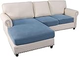 MOBTOR Schnittsofabezug, 4-teilig, Stretch-Sofa-Sitzbezug, Schonbezüge, Separate Kissen, Couch-Chaise-Bezug, elastischer Möbelschutz für Links und rechts, L-förmige Schnittsofa-Couch