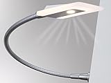 kalb Material für Möbel LED Bettleuchte Leseleuchte Flexleuchte Nachttischlampe Leselampe Nachtlicht, Modell:2er SET chrom