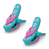 2 Stück Strandtuch Klammern, JANDH Badetuch Clips, Handtuchklammern für Strandliegen, Pantoffel Stuhlklammern, Tragbare Winddichte Handtuch Clip Mantel Clip für Zuhause im Freien