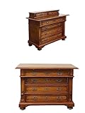 Antike Kommode aus Nussbaum mit Aufsatz| Wäschekommode um 1900 | B: 111 cm (11095)