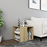 Beistelltisch für Couchtisch, Beistelltisch aus Spanplatten, Farbe Sonoma-Eiche, 50 x 50 x 45 cm, moderner Stil, Konsolentisch für Wohnzimmer, Flur