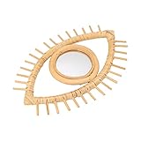 Augenförmiger Wandspiegel, elegant, einzigartiges Aussehen, Rattan-gewebter Spiegel, symbolisch für Zuhause, Hotel, Badezimmer, Dekoration