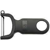 WMF Gourmet Sparschäler Pendelklinge 11 cm, Gemüseschäler einschneidig, Pendelschäler, Kunststoff, spülmaschinengeeignet, Kartoffelschäler, schwarz