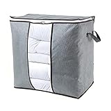 ONDIAN Aufbewahrungstasche Professioneller Fahrbahnlagerbeutelkapazitätsorganisator mit verstärktem Griff für Zuhause, Büro (Farbe : Grey, Size : 47x28x49cm)
