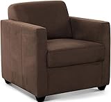 Cavadore Sessel Camerus mit Federkern / Polstersessel im trendigem Design / 78 x 80 x 83 / Mikrofaser: braun