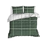Questo Casa, Ranforce Bedrucktes Bettwäsche-Set für Doppelbett, 100% Baumwolle, Bettbezug 200 x 220 cm (1 Stück), Kissenbezug 50 x 70 cm (2 Stück), Grün