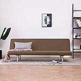 Chusui Chaiselongue, Recamiere Mit Schlaffunktion, Couch Für Jugendzimmer, Schlafsessel, Relaxcouch, Braun Kunstleder