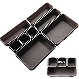 Schubladen Einlagen Trennsystem Gewürz Organizer Schublade Schwarz Trenner 8 STK Bad Organizer Boxen Set mit Silikon-Anti-Rutsch-Kugel*40 Hemnes Kommode Küche Schreibtisch Utensilien