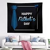 Ledander Wandteppich mit Aufschrift 'Happy Father's Day', Kunst-Wandteppich, Banner, Fotoautomaten, Hintergrund für Schlafzimmer, Vatergeschenk, 76,2 x 101,6 cm