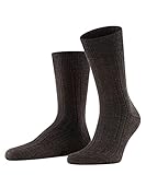 FALKE Herren Socken Teppich Im Schuh M SO Wolle einfarbig 1 Paar, Braun (Dark Brown 5450), 41-42