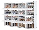 HOMIDEC Schuhregal, 7-stufiger Schuhschrank Kunststoff Schuhregal Schuhaufbewahrung für Schuhe und Stiefel, Schuh-Organizer für Flur Schlafzimmer Eingang