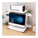 GRFIT Druckerständer Monitor Stand Riser Druckerständer mit 2 Ebenen Lagerregale Stilltabelle Regal Office Home Desktop Desk Printer Stand for Faxgerät Scanner PC Druckertisch (Color : Natural)