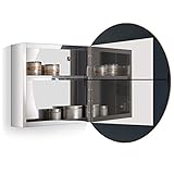 AGAATI Badezimmer-Medizinschrank mit Spiegel, kreativer runder Spiegelschrank, Badezimmer-Wandschrank, Holz-Schiebeschrank, wandmontierter Wohnzimmer-Spiegelschrank (Silber 50 x 50 x 12 cm)