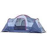 Outsunny Zelt für 5-6 Personen, Campingzelt mit Heringen, Tunnelzelt, Kuppelzelt, Polyester, Grau, 4,55 x 2,3 x 1,8 m