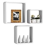 Premier Housewares 2401350 Wand-Cubes, 3er-Set, weiß