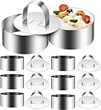 TINMAGI Dessertringe, Servierringe Edelstahl Kuchenringe Set Kuchenring, Tortenring Klein, Edelstahl Backringe, Dessertring Für Mousse Desserts Kuchen Backen