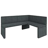 Eckbank Akiko Corner Bench - Eckbankgruppe für Ihrem Esszimmer, Küche modern, Sitzecke, Essecke. Perfekt für Küche, Büro und Rezeption. Solide und Starke Verarbeitung. (INARI 96, 168x128cm rechts)