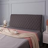 TMAPRUVG Staubdichte Schutzhülle Für Gepolsterte Kopfteile - Weicher Strecken Samtstoff - Hussen Für Bett Kopfteil - Passend Für Bettkopfteil 180 - Kopfteilbezug Für Schlafzi Dark gray-200 cm