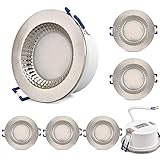 KYOTECH LED Einbaustrahler Neutralweiss Ultra Flach IP65 Bad einbaustrahler 6W 230V 500LM Neutralweiß 4500K,Feuchtraum Dusche Einbauspot aussen Wasserdicht LED Einbauleuchte Bad Deckenspot