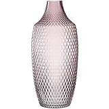 Leonardo Poesia, Bodenvase aus Glas, rosa, elegante, handgefertigte Deko-Vase mit strukturierter Oberfläche, Unikat, Höhe: 40 cm, 018677, 1 Stück