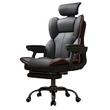 Bürostuhl Schreibtisch Stuhl Gaming Sessel für Erwachsene und Kinder, Gaming Stuhl Wohnzimmer Sessel Modern Design Arbeitszimmer Akzentstuhl für Schlafzimmer, Balkon ( Color : Black with footrest )