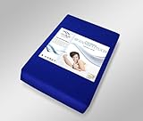 medilight Wasserbetten-Spannbetttuch passend für kleine Bettgrößen 140-160 x 200-220cm (marine)