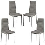 shunyi fashion Esszimmerstühle 4er Set, Modern Stühle für die Essecke Küche (grau, 4)