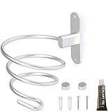 TIMESETL Haartrocknerhalter ohne/mit Bohren Fönhalter, Aluminium Haartrockner Halterung selbstklebend Saugnapf Fönhalter Fönhalterung, Wandmontage Haartrocknerhalterung für Bad Küche Friseurläden