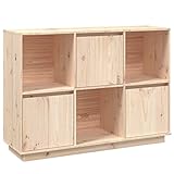 vidaXL Sideboard Kommode Anrichte Schrank Beistellschrank Mehrzweckschrank Standschrank Wohnzimmer Flur 110,5x35x80cm Massivholz Kiefer