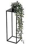 DanDiBo Blumenhocker Metall Schwarz Eckig 70-50 cm Blumenständer Beistelltisch 96315 Blumensäule Modern Pflanzenständer Pflanzenhocker (50 cm)