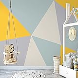 DEKii Fototapete Buntes geometrisches Muster Kinderzimmer Schlafzimmer Innenarchitektur Wandmalerei Moderne Tapete Fo 3D-Tapete Kleister Dekoration Wandbilder Die Wand