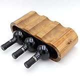 PRIMAZY Weinregal für 6 Flaschen – Wein Flaschenregal Holz 36 x 16 x 12cm - Design Weinregal Klein - Weinregal Holz – Weinregal Schmal – Weinkeller – Moderne Wohnkultur – Wine Rack