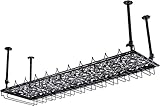 MAKIVI Weinregal, einfacher Stil, hängendes Weinglasregal aus Eisen, Weinaufbewahrungs-Präsentationsregale, Deckendekorationsregal für Bars, Restaurants, Küchen (Größe: 120 x 35 cm) Marriage