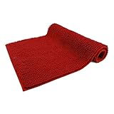 WohnDirect Badematte Rot - Badezimmerteppich zum Set kombinierbar, rutschfest & Waschbar - Badvorleger, WC Garnitur, Badteppich - 50x80cm