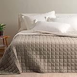 Gesteppte Tagesdecke Modern Double 1,5 Sitzer Caleffi-Taupe