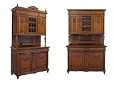 Historismus Buffet um 1900 | Antiker Buffetschrank aus Eiche massiv | Aufsatzschrank B: 140 cm (11053)