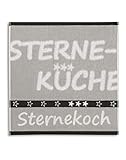 KRACHT, Geschirrtuch Frottier, Sternekoch, grau, Format 50/50, 100% Baumwolle