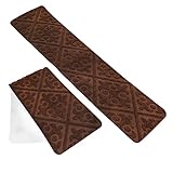 DOITOOL 2 Stück Teppich Innenteppich Außenteppich Innen-Außenteppich rutschfeste Läufer Holz Anti-Rutsch-Stufenmatten rutschfeste Trittpolster Treppenteppich Selbstklebende Treppenpolster