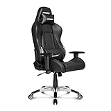 AKRacing Chair Master Premium Gaming Stuhl, PU-Kunstleder, Schwarz/Karbon, 5 Jahre Herstellergarantie