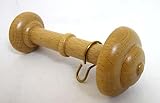 1 Stück Raffhalter Holz Eiche hell ca.12,5 cm
